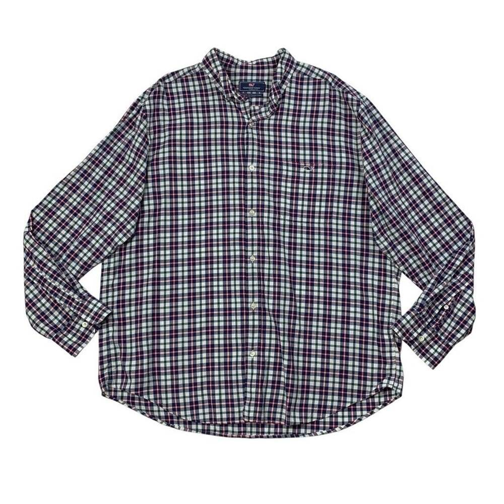Vineyard Vines Shirt Mens XL Extra Large Cotton Classic Fit Tucker Plaid Check